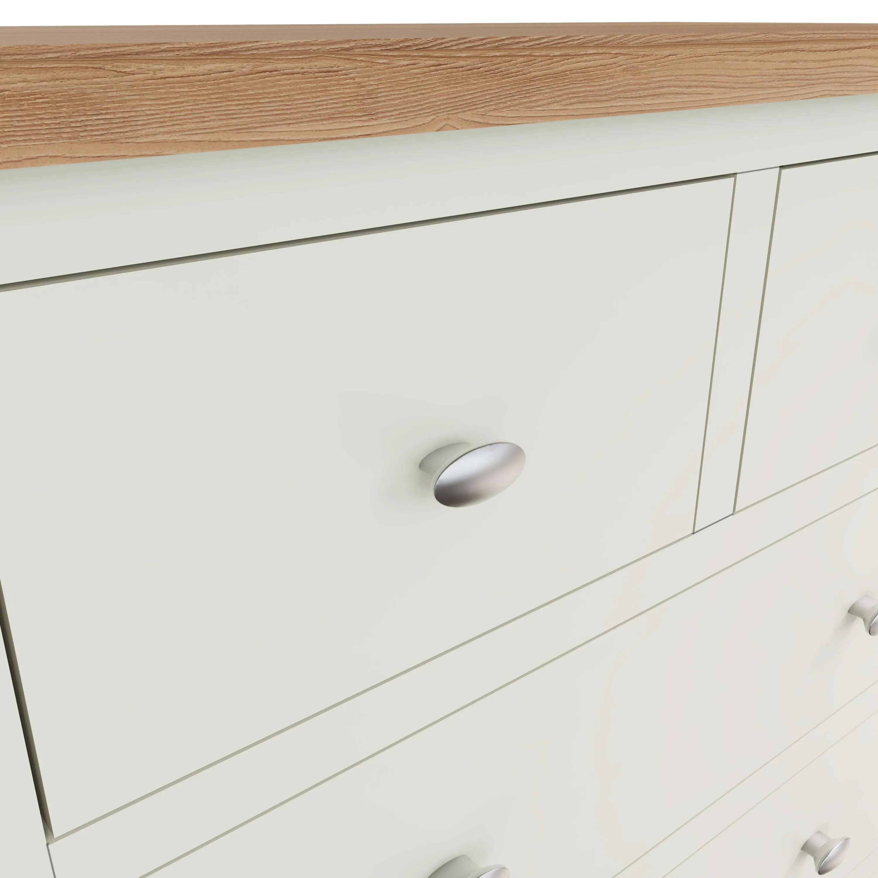 Salisbury Pure White Chest of Drawers 2 Over 3 80 x 40 x 95 cm