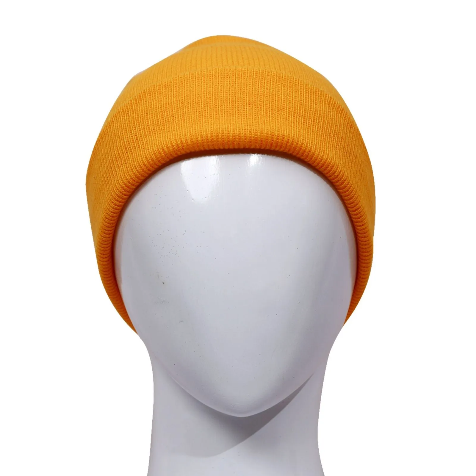 Solid Acrylic Knit Beanies Orange Caps | Pack Of 6 | Free Shipment For USA