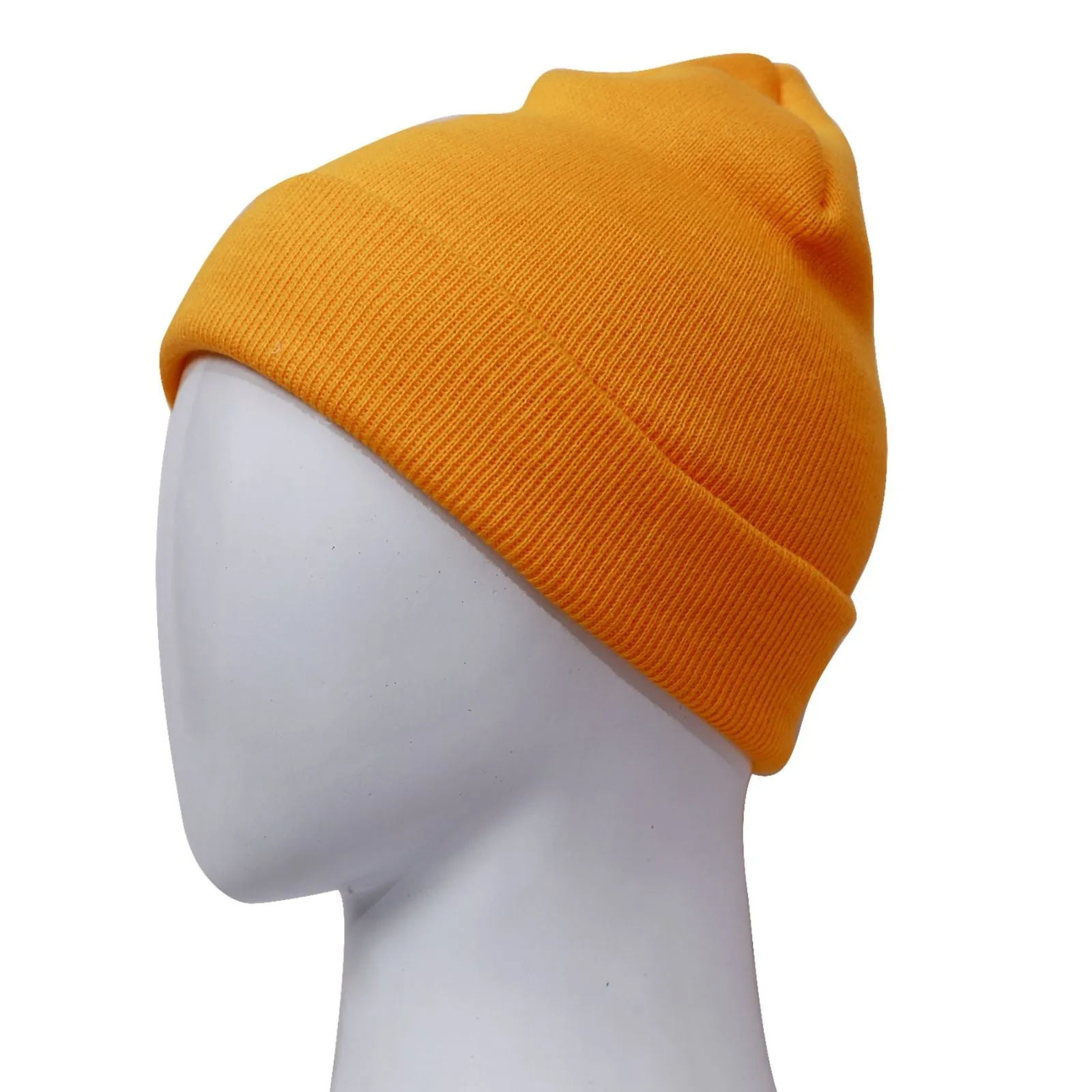 Solid Acrylic Knit Beanies Orange Caps | Pack Of 6 | Free Shipment For USA