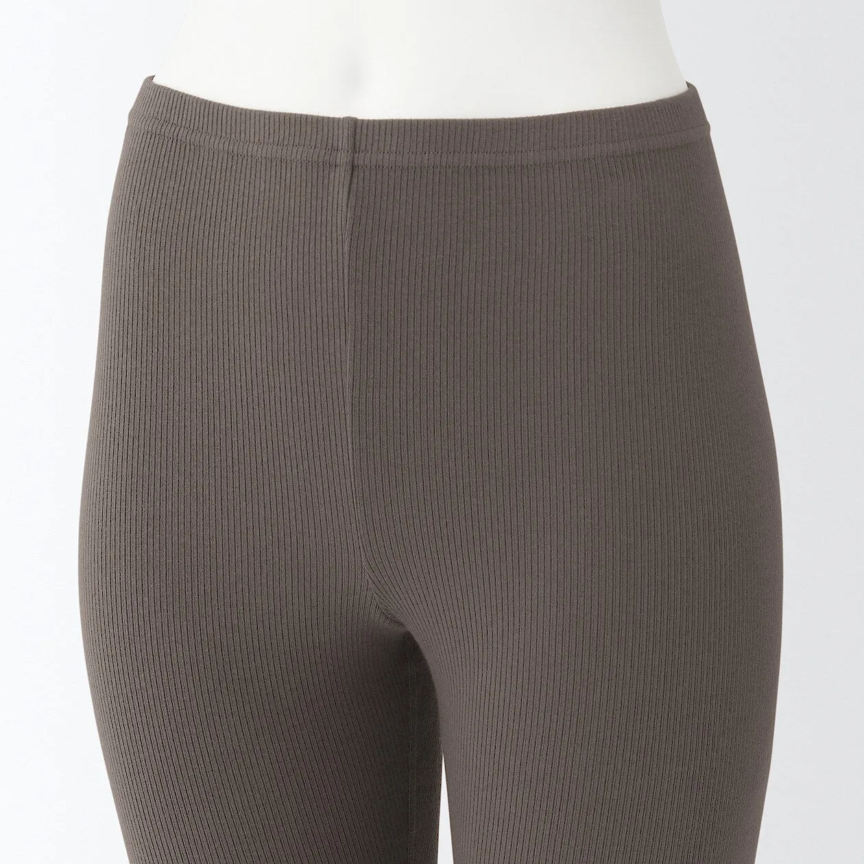 Stretch Ribbed Full Length Leggings