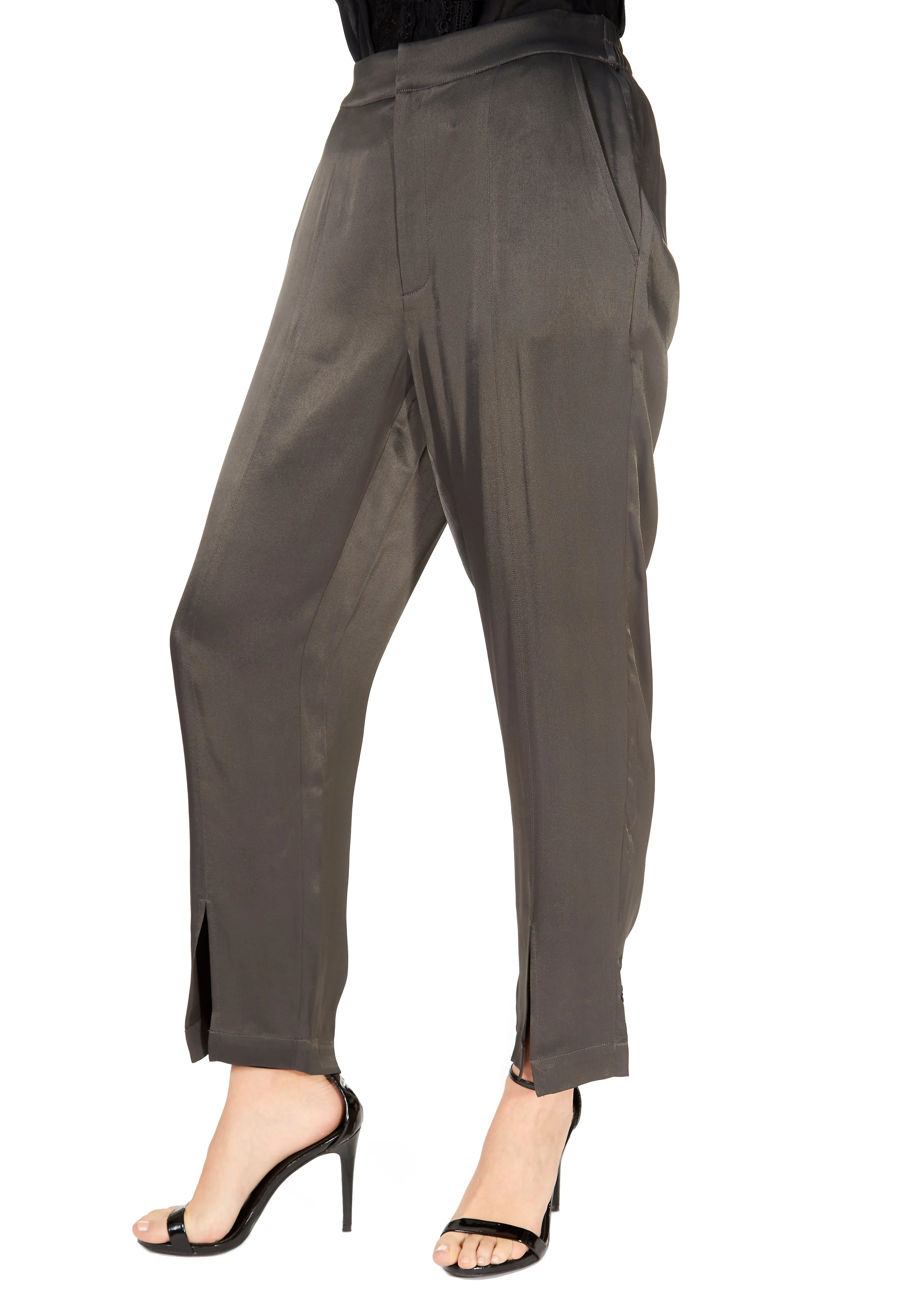 'Superiour' Asphalt Grey Cropped Trouser