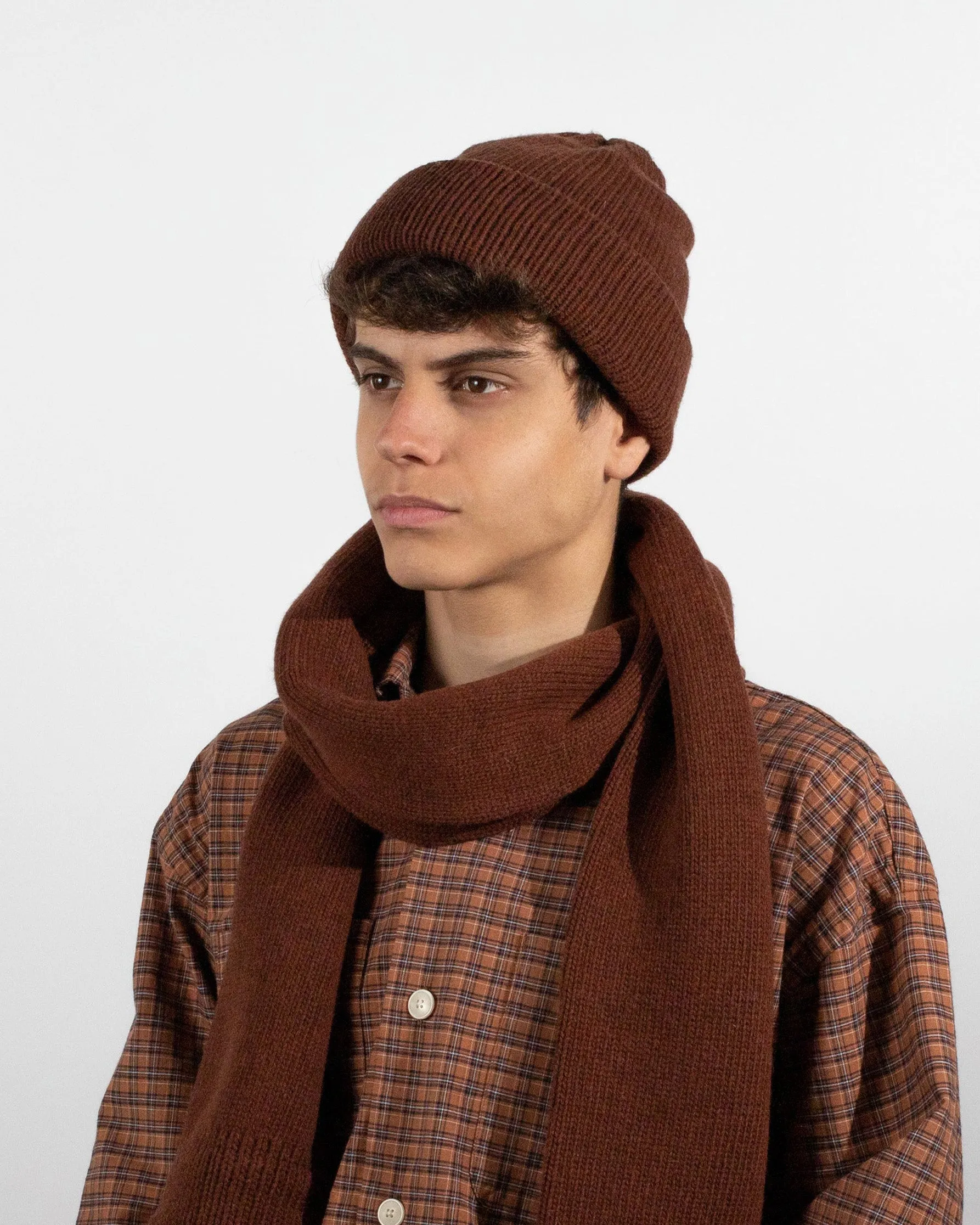 Thunders Love Wool Collection Cashmere & Wool Beanie - Solid Brown