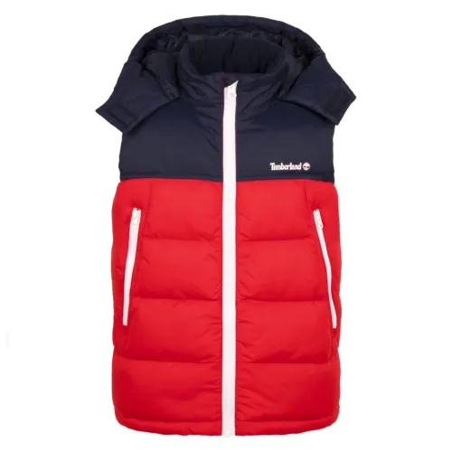 TIMBERLAND - RED NAVY PUFFER GILLET