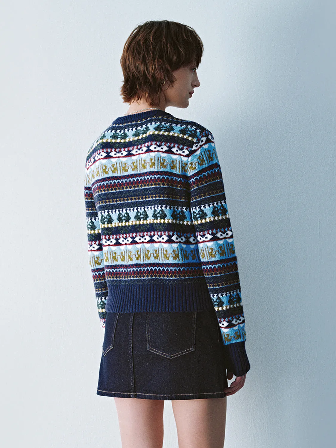 Tribal Cropped Knitted Cardigans