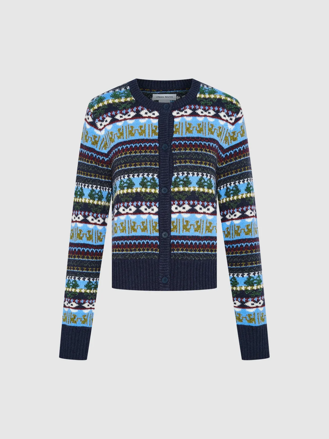 Tribal Cropped Knitted Cardigans