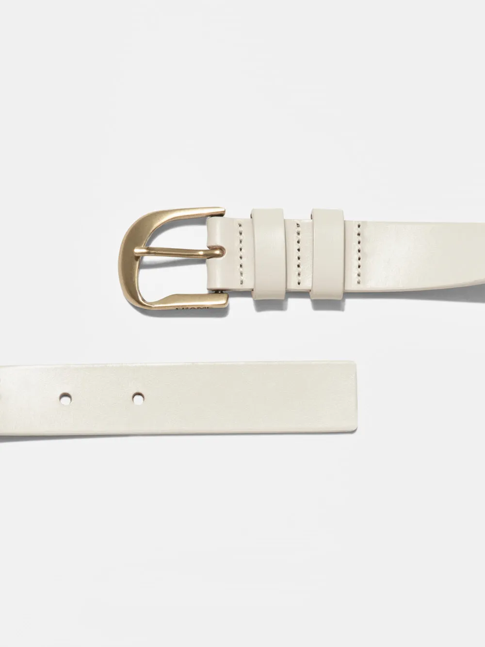 Twist Buckle Belt -- Bone