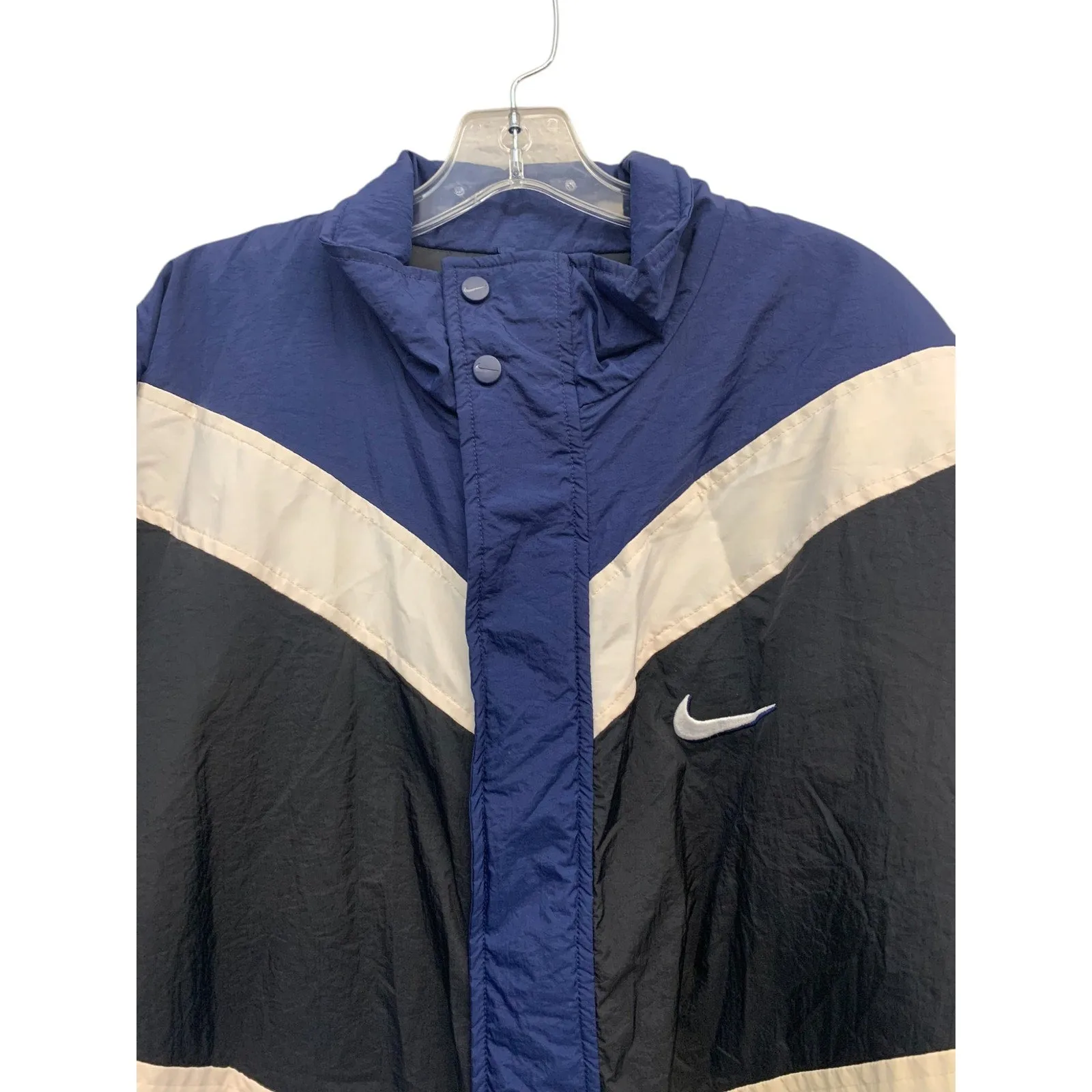 Vintage Nike Puffer Jacket Jackets for Men's Navy Black White SZ L