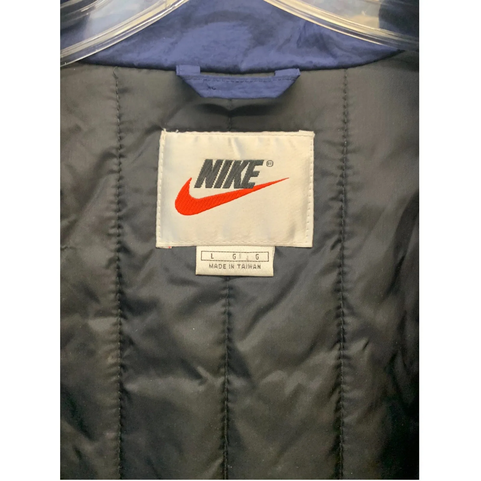 Vintage Nike Puffer Jacket Jackets for Men's Navy Black White SZ L