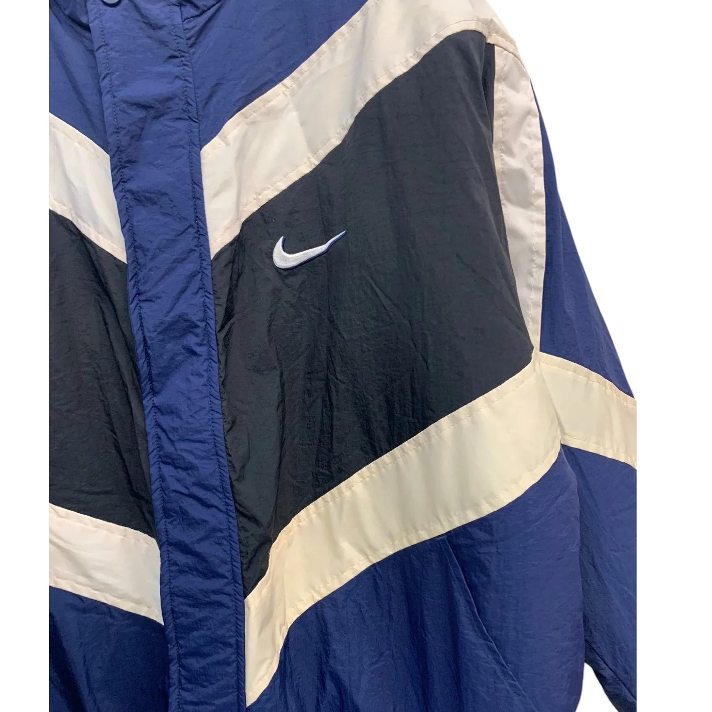 Vintage Nike Puffer Jacket Jackets for Men's Navy Black White SZ L