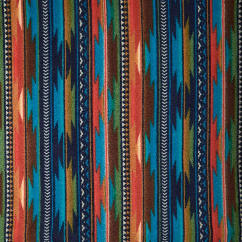 Winterfleece Prints - Sunset Stripe Blue Yardage