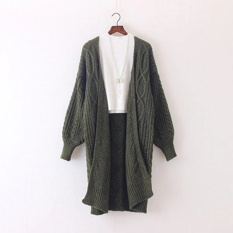 Women's Autumn/Winter Casual Knitted V-Neck Long Cardigan