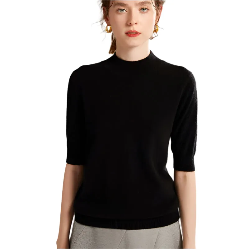 Women's Half Sleeve Cashmere Wool Sweater