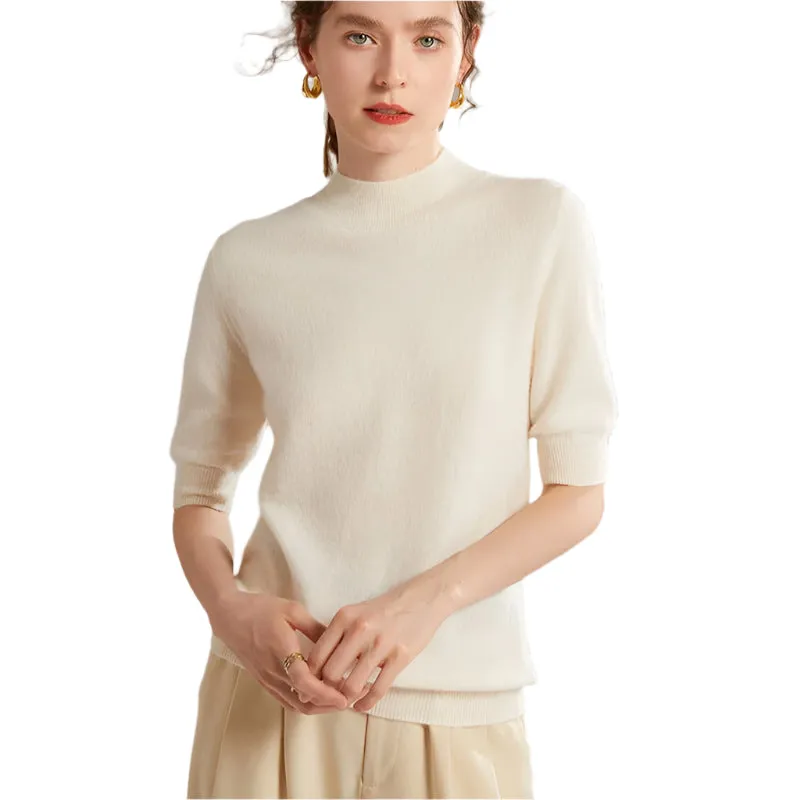 Women's Half Sleeve Cashmere Wool Sweater