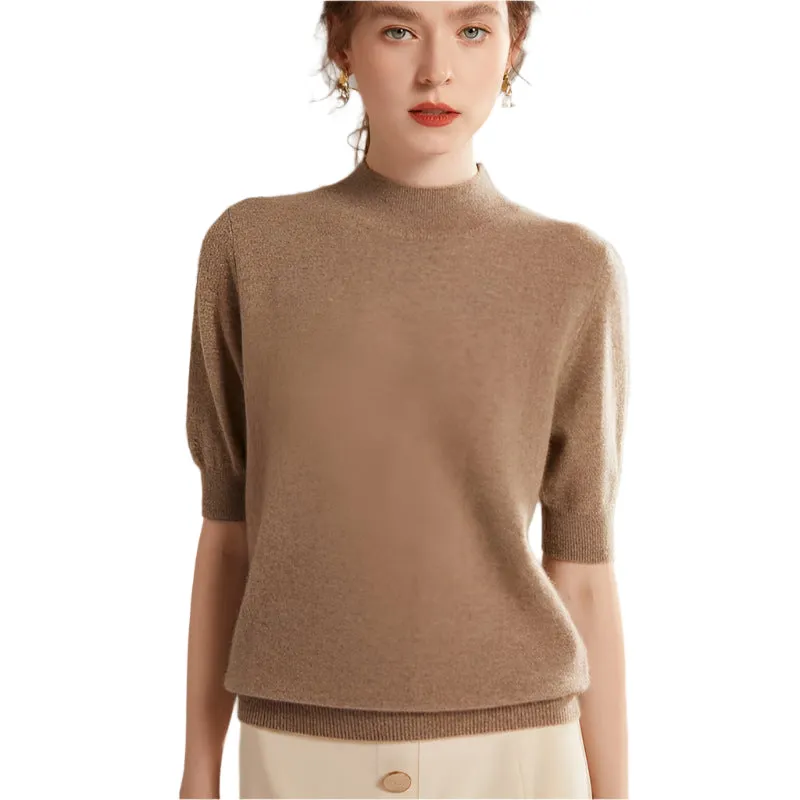 Women's Half Sleeve Cashmere Wool Sweater