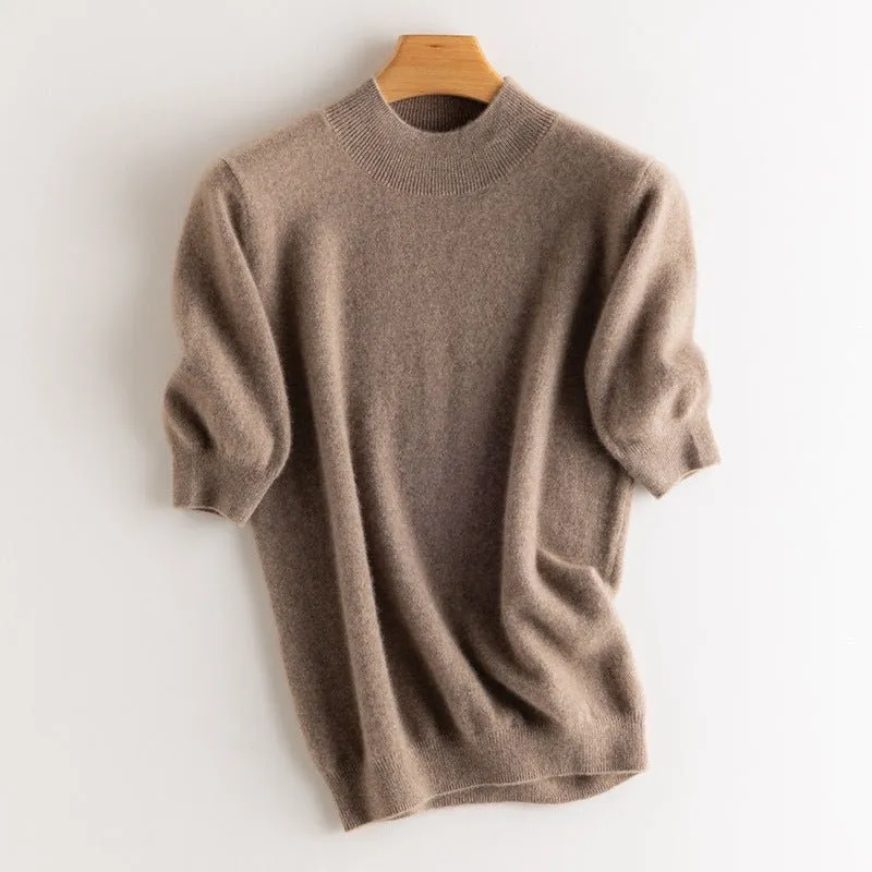 Women's Half Sleeve Cashmere Wool Sweater