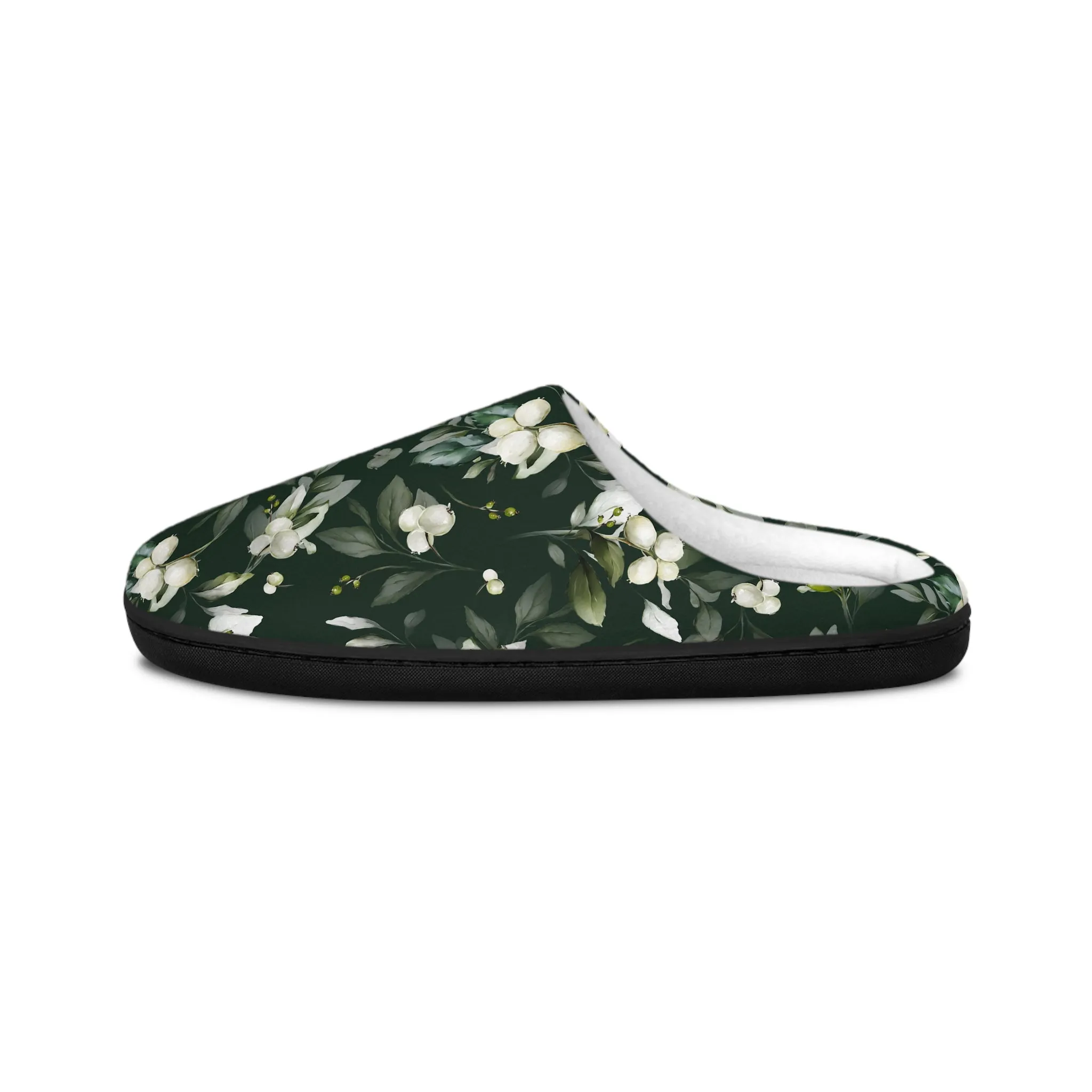 Women's Indoor Slippers - Christmas Mistletoe Botanicals Collection