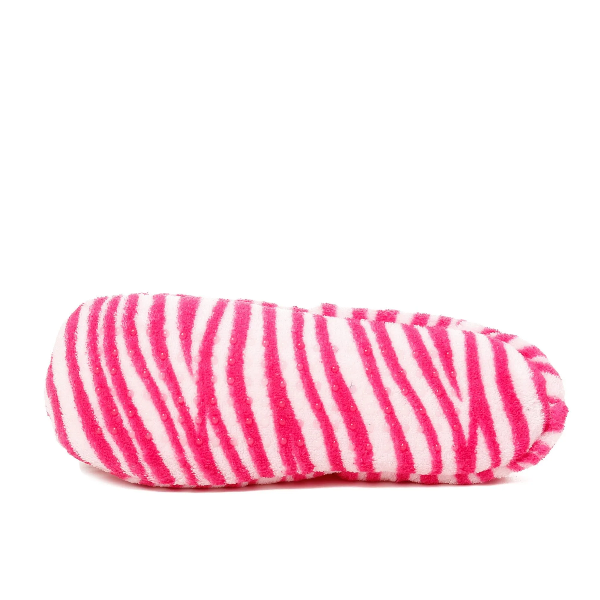 Women's Plush Coral Fleece Ballet Slipper with Pom Detail